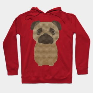 Pug Pugly Christmas Sweater Knit Pattern Hoodie